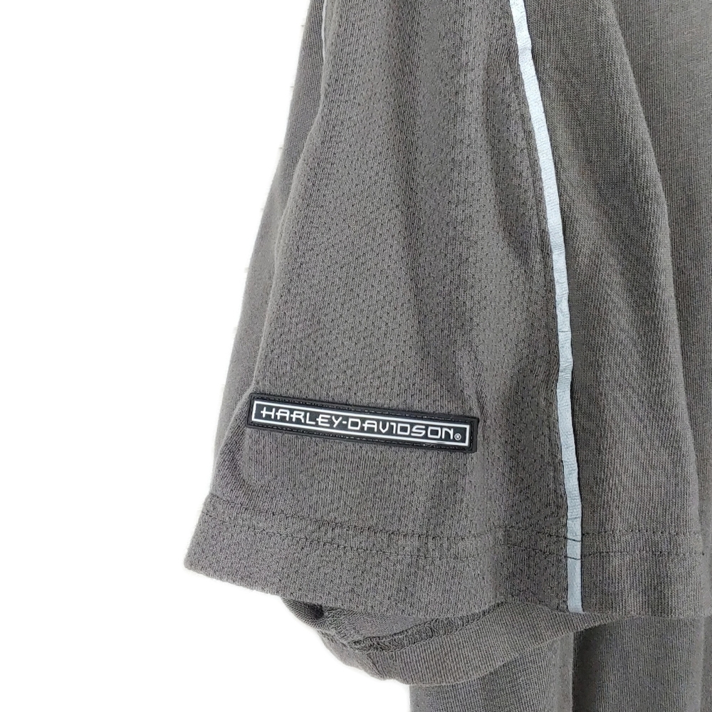 Harley Davidson Mens 2XL Brown SSlv Button Shirt - Picture 2 of 7
